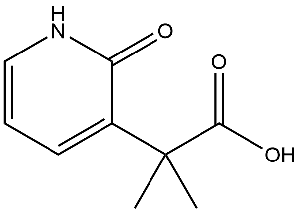 2-Methyl-2-(2-oxo-1,2-dihydro-pyridin-3-yl)-propionic acid Struktur