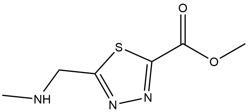 Methyl 5-(methylamino)methyl-1,3,4-thiadiazole-2-carboxylate Struktur