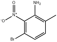 Benzenamine, 3-bromo-6-methyl-2-nitro- Struktur