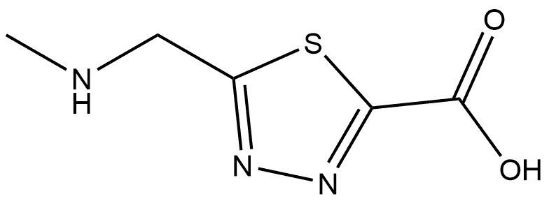 5-(Methylamino)methyl-1,3,4-thiadiazole-2-carboxylic acid Struktur