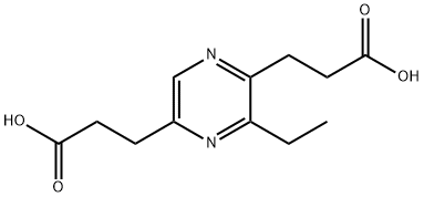 2,5-Pyrazinedipropanoic acid, 3-ethyl- Struktur