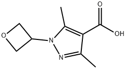 3,5-Dimethyl-1-(oxetan-3-yl)-1H-pyrazole-4-carboxylic acid Struktur