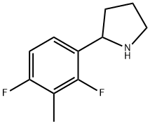 2-(2,4-difluoro-3-methylphenyl)pyrrolidine Struktur