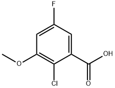 Benzoic acid, 2-chloro-5-fluoro-3-methoxy- Struktur