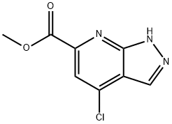 1H-Pyrazolo[3,4-b]pyridine-6-carboxylic acid, 4-chloro-, methyl ester Struktur