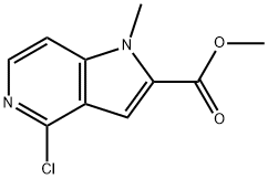 1H-Pyrrolo[3,2-c]pyridine-2-carboxylic acid, 4-chloro-1-methyl-, methyl ester Struktur