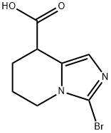 Imidazo[1,5-a]pyridine-8-carboxylic acid, 3-bromo-5,6,7,8-tetrahydro- Struktur