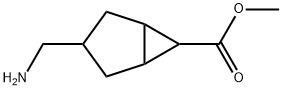 Bicyclo[3.1.0]hexane-6-carboxylic acid, 3-(aminomethyl)-, methyl ester Struktur