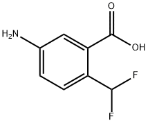 Benzoic acid, 5-amino-2-(difluoromethyl)- Struktur