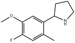 2-(4-fluoro-5-methoxy-2-methylphenyl)pyrrolidine Struktur