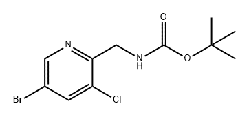 Carbamic acid, N-[(5-bromo-3-chloro-2-pyridinyl)methyl]-, 1,1-dimethylethyl ester Struktur