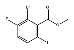 Benzoic acid, 2-bromo-3-fluoro-6-iodo-, methyl ester Struktur