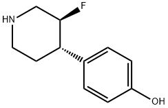 Phenol, 4-[(3S,4S)-3-fluoro-4-piperidinyl]- Struktur