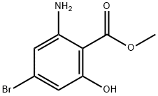 Benzoic acid, 2-amino-4-bromo-6-hydroxy-, methyl ester Struktur