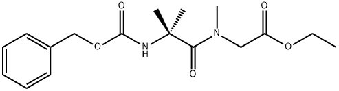 Glycine, 2-methyl-N-[(phenylmethoxy)carbonyl]alanyl-N-methyl-, ethyl ester (9CI) Struktur