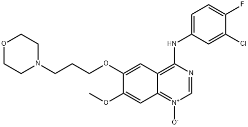 4-Quinazolinamine, N-(3-chloro-4-fluorophenyl)-7-methoxy-6-[3-(4-morpholinyl)propoxy]-, 1-oxide Struktur