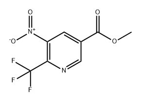 3-Pyridinecarboxylic acid, 5-nitro-6-(trifluoromethyl)-, methyl ester Struktur