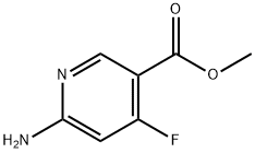 3-Pyridinecarboxylic acid, 6-amino-4-fluoro-, methyl ester Struktur