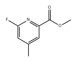 2-Pyridinecarboxylic acid, 6-fluoro-4-methyl-, methyl ester Struktur