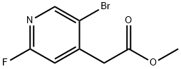 4-Pyridineacetic acid, 5-bromo-2-fluoro-, methyl ester Struktur