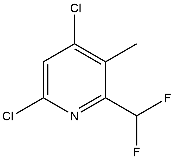 4,6-Dichloro-2-(difluoromethyl)-3-methylpyridine Struktur