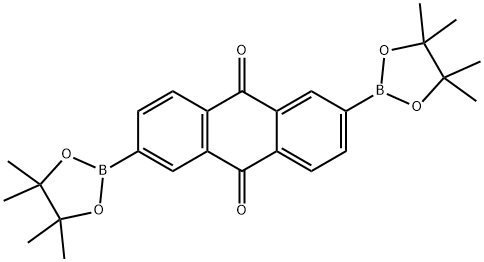 9,10-Anthracenedione, 2,6-bis(4,4,5,5-tetramethyl-1,3,2-dioxaborolan-2-yl)- Struktur