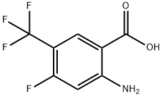 Benzoic acid, 2-amino-4-fluoro-5-(trifluoromethyl)- Struktur