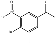 1-(4-Bromo-3-methyl-5-nitro-phenyl)-ethanone Struktur