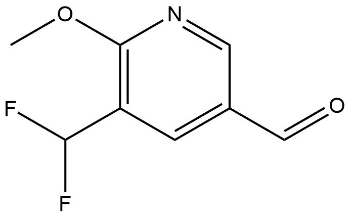 5-(Difluoromethyl)-6-methoxy-3-pyridinecarboxaldehyde Struktur