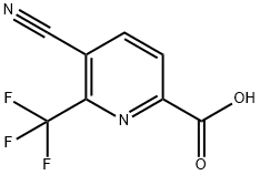 5-Cyano-6-(trifluoromethyl)picolinic acid Struktur