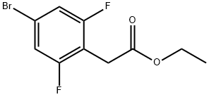 Benzeneacetic acid, 4-bromo-2,6-difluoro-, ethyl ester Struktur