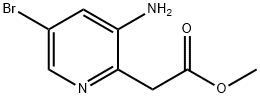 Methyl 2-(3-amino-5-bromopyridin-2-yl)acetate Struktur