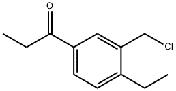 1-Propanone, 1-[3-(chloromethyl)-4-ethylphenyl]- Struktur