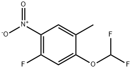 Benzene, 1-(difluoromethoxy)-5-fluoro-2-methyl-4-nitro- Struktur