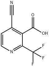 3-Pyridinecarboxylic acid, 4-cyano-2-(trifluoromethyl)- Struktur