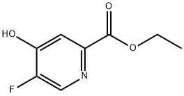 2-Pyridinecarboxylic acid, 5-fluoro-4-hydroxy-, ethyl ester Struktur