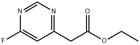 4-Pyrimidineacetic acid, 6-fluoro-, ethyl ester Struktur