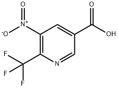 3-Pyridinecarboxylic acid, 5-nitro-6-(trifluoromethyl)- Struktur