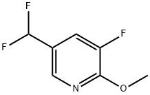 Pyridine, 5-(difluoromethyl)-3-fluoro-2-methoxy- Struktur