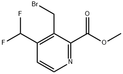 2-Pyridinecarboxylic acid, 3-(bromomethyl)-4-(difluoromethyl)-, methyl ester Struktur