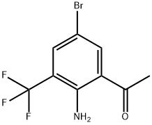 Ethanone, 1-[2-amino-5-bromo-3-(trifluoromethyl)phenyl]- Struktur