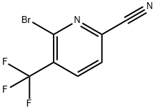 2-Pyridinecarbonitrile, 6-bromo-5-(trifluoromethyl)- Struktur