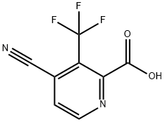 2-Pyridinecarboxylic acid, 4-cyano-3-(trifluoromethyl)- Struktur