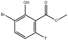 Benzoic acid, 3-bromo-6-fluoro-2-hydroxy-, methyl ester Struktur