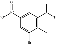 Benzene, 1-bromo-3-(difluoromethyl)-2-methyl-5-nitro- Struktur