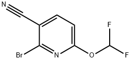 2-Bromo-6-(difluoromethoxy)nicotinonitrile Struktur