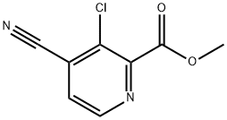 2-Pyridinecarboxylic acid, 3-chloro-4-cyano-, methyl ester Struktur