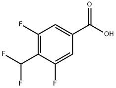 3,5-Difluoro-4-(difluoromethyl)benzoic acid Struktur