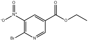 3-Pyridinecarboxylic acid, 6-bromo-5-nitro-, ethyl ester Struktur