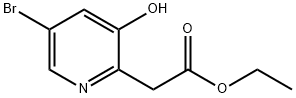 2-Pyridineacetic acid, 5-bromo-3-hydroxy-, ethyl ester Struktur